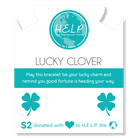 HELP by TJ Lucky Clover Charm with Blue Amazonite Charity Bracelet