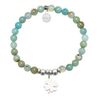 HELP by TJ Lucky Clover Charm with Multi Amazonite Charity Bracelet