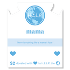 HELP by TJ Mama Collection: Blue Selenite with Mama CZ Bead Charity Bracelet