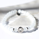 HELP by TJ Mama Collection: White Cats Eye with Mama CZ Bead Charity Bracelet