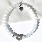 HELP by TJ Mama Collection: White Cats Eye with Mama CZ Bead Charity Bracelet