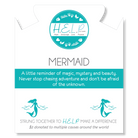 HELP by TJ Mermaid Charm with Blue Glass Shimmer Charity Bracelet