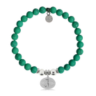 HELP by TJ Mermaid Charm with Green Howlite Charity Bracelet