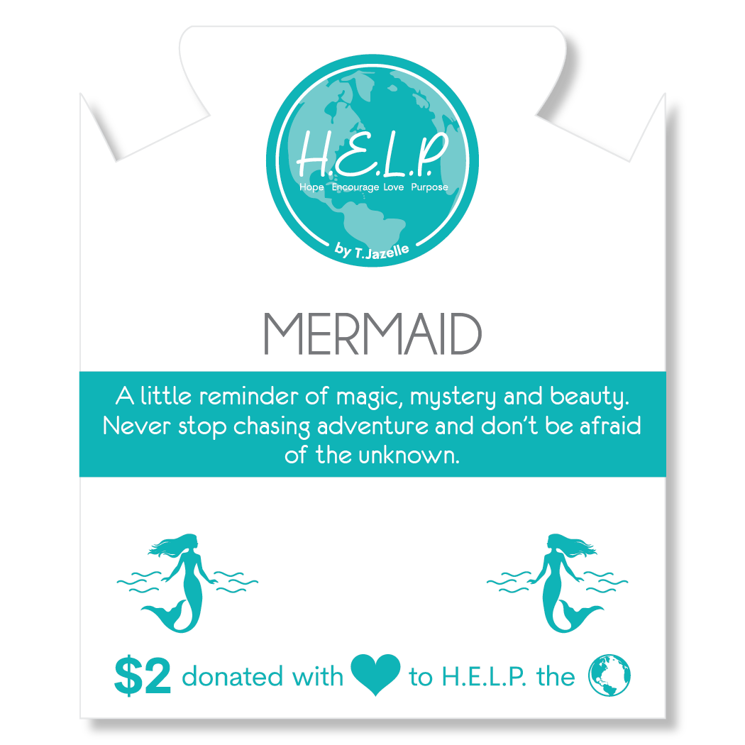 HELP by TJ Mermaid Charm with Holiday Jade Charity Bracelet