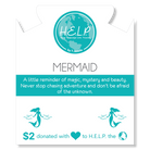HELP by TJ Mermaid Charm with Pink Jade Charity Bracelet