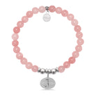 HELP by TJ Mermaid Charm with Pink Jade Charity Bracelet
