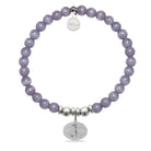 HELP by TJ Mermaid Charm with Purple Cats Eye Charity Bracelet
