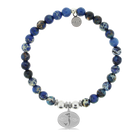 HELP by TJ Mermaid with Royal Blue Jasper Charity Bracelet