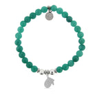 HELP by TJ Mitten Charm with Caribbean Jade Charity Bracelet