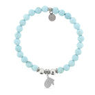 HELP by TJ Mitten Charm with Larimar Magnesite Charity Bracelet