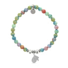 HELP by TJ Mitten Charm with Pastel Jade Charity Bracelet