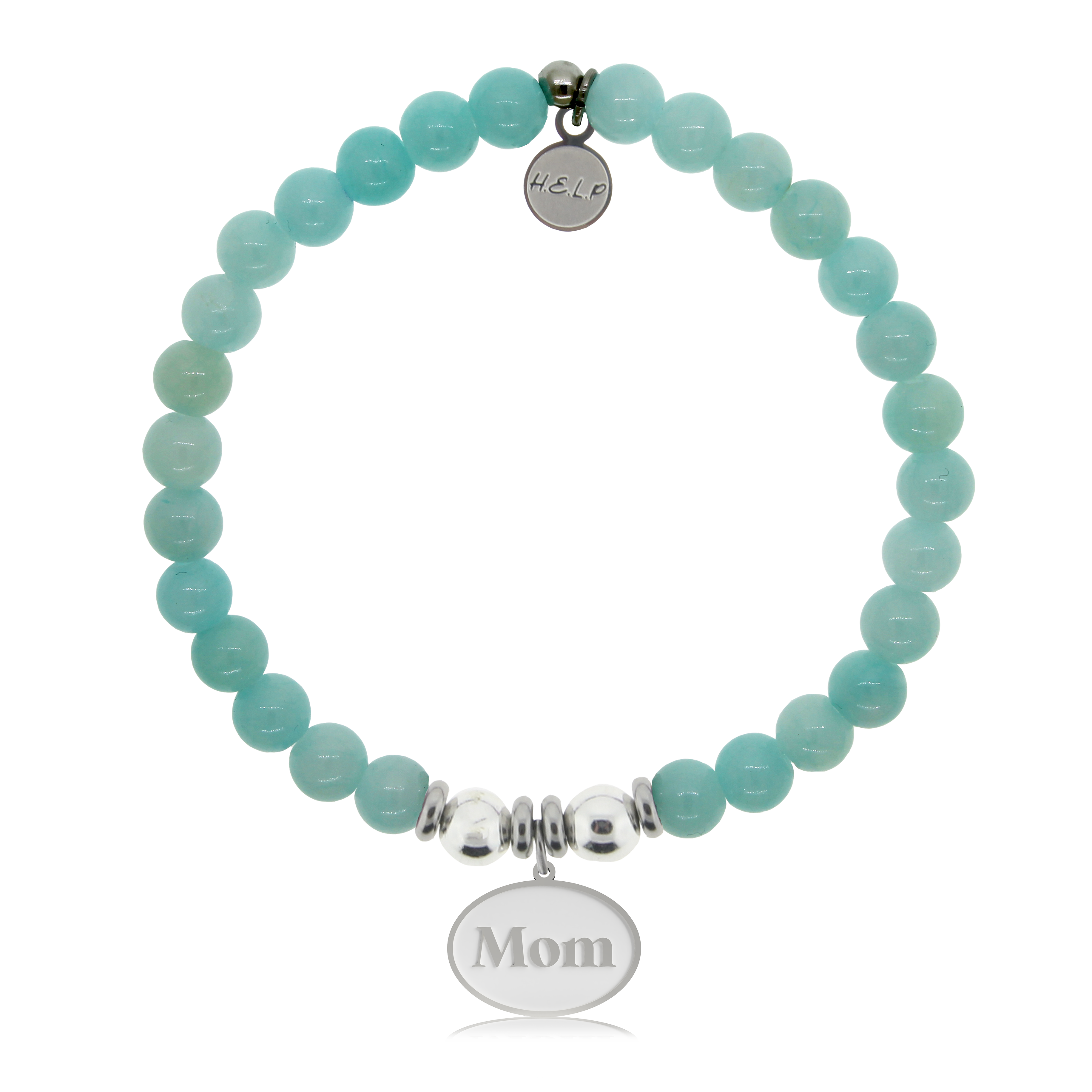 HELP by TJ Mom Charm with Baby Blue Quartz Charity Bracelet