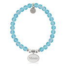 HELP by TJ Mom Charm with Blue Glass Shimmer Charity Bracelet