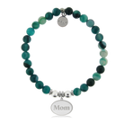 HELP by TJ Mom Charm with Green Stripe Agate Charity Bracelet