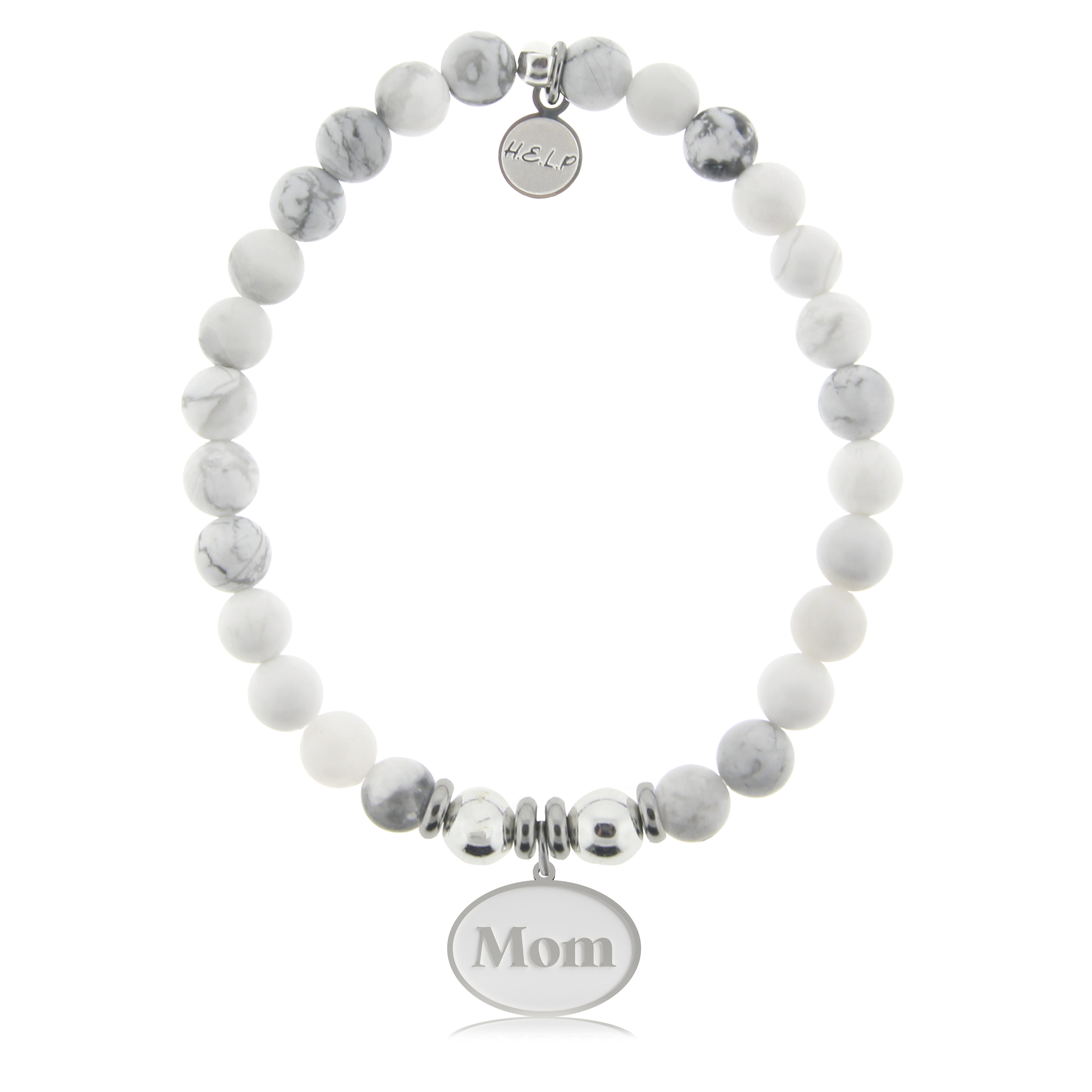 HELP by TJ Mom Charm with Howlite Charity Bracelet