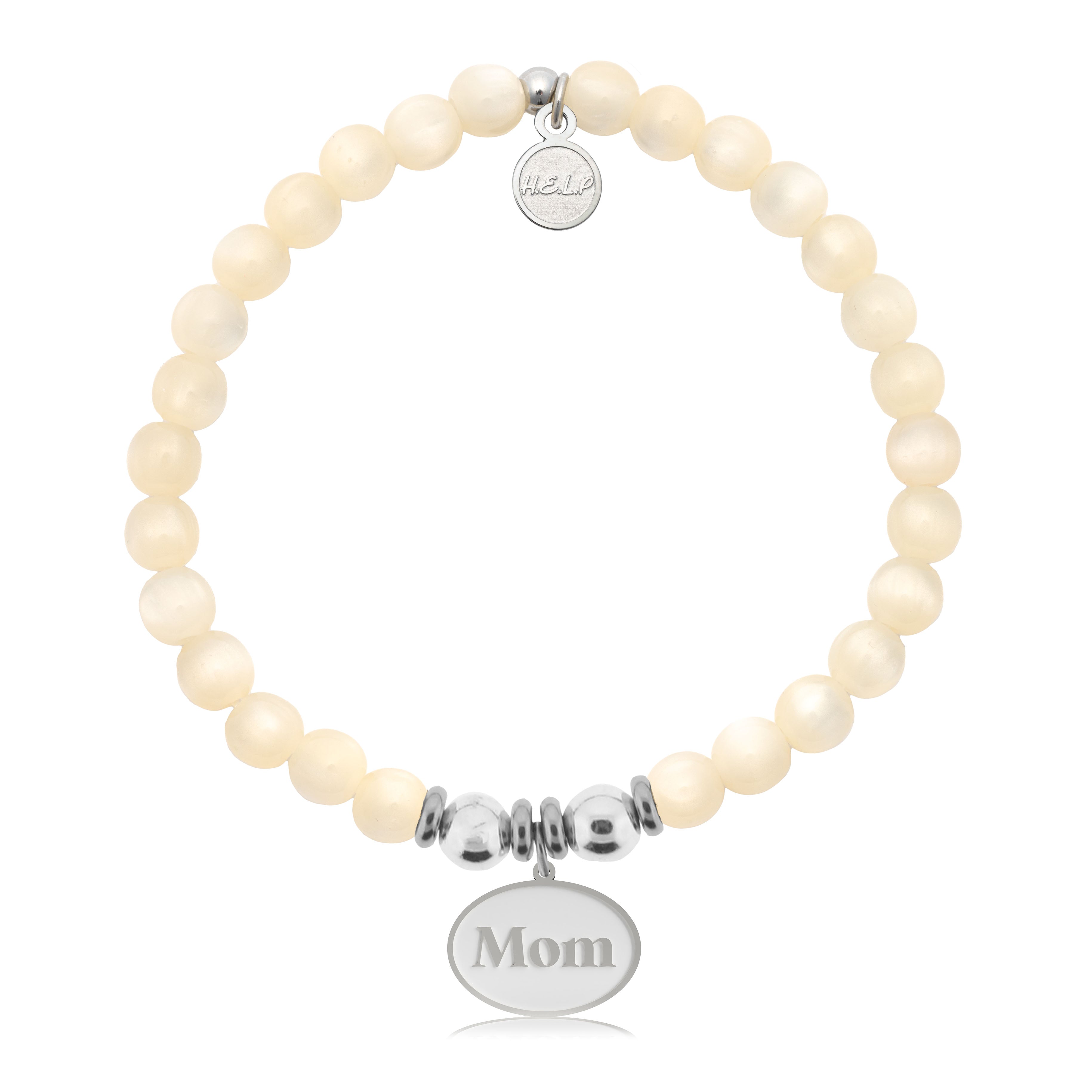 HELP by TJ Mom Charm with Natural Selenite Charity Bracelet