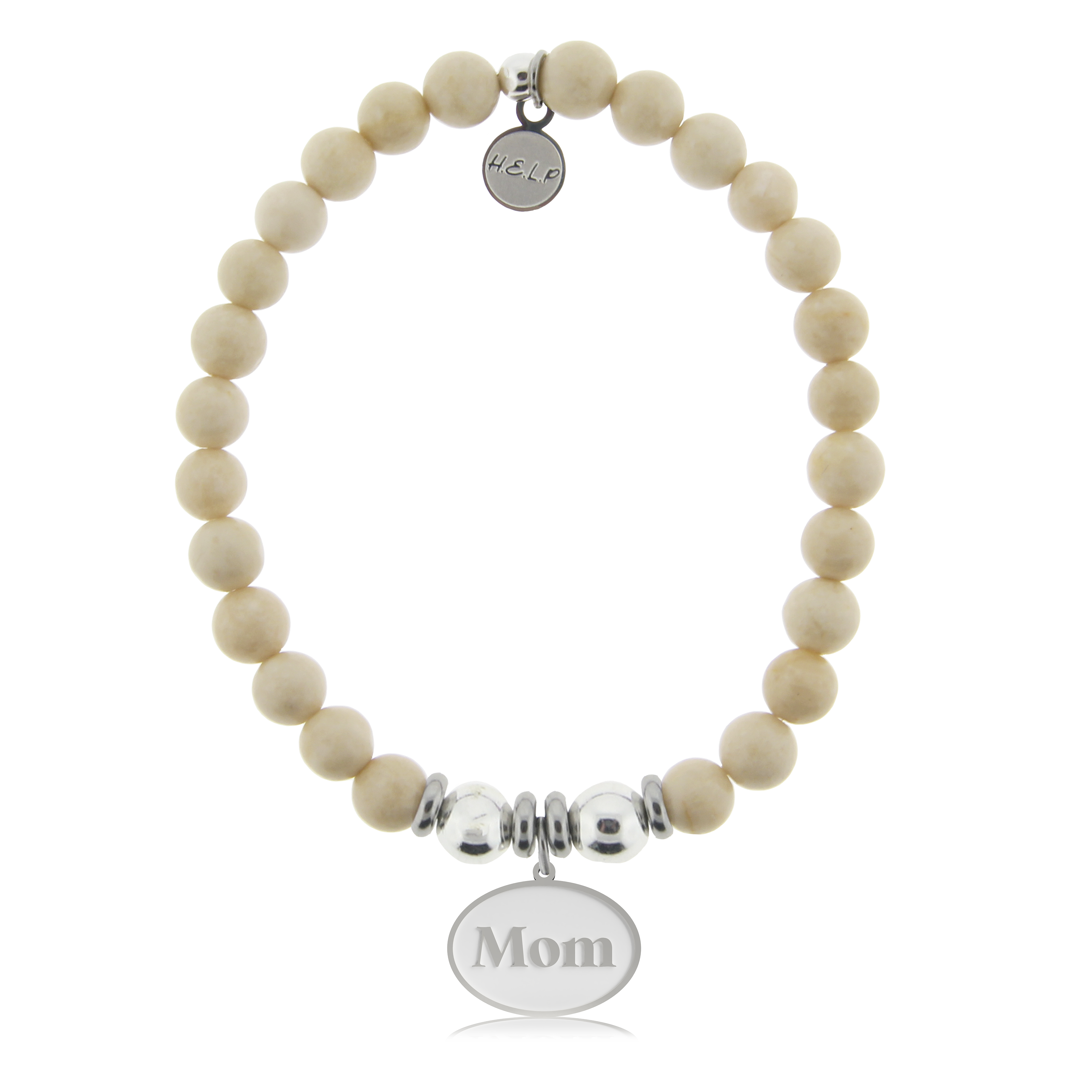 HELP by TJ Mom Charm with Riverstone Beads Charity Bracelet