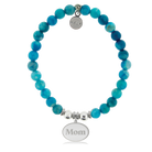 HELP by TJ Mom Charm with Tropic Blue Agate Charity Bracelet