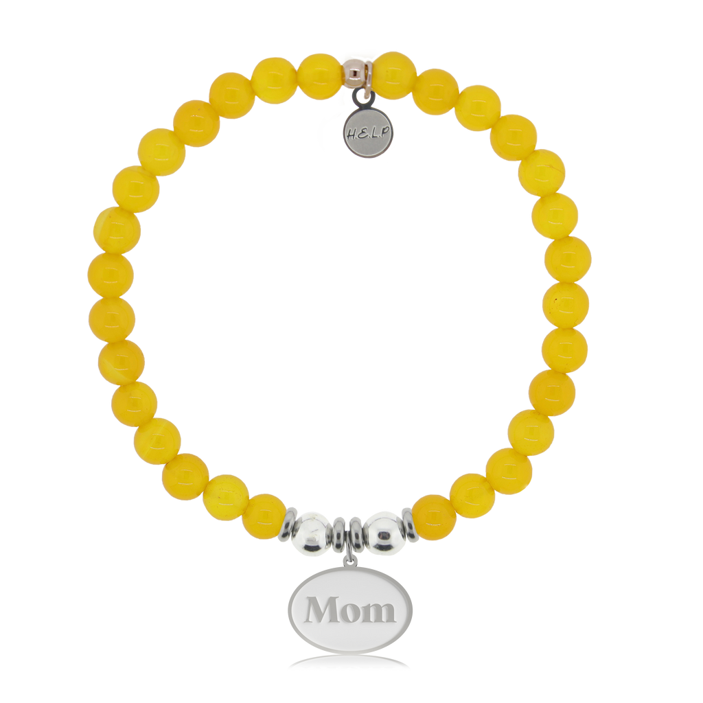 HELP by TJ Mom Charm with Yellow Agate Charity Bracelet