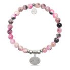 HELP by TJ Mom Hearts Charm with Pink Zebra Jade Charity Bracelet