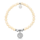 HELP by TJ Moon and Back Charm with Natural Selenite Charity Bracelet