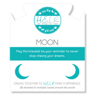 HELP by TJ Moon Cutout Charm with Aqua Cats Eye Charity Bracelet