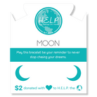 HELP by TJ Moon Cutout Charm with Blue Opal Jade Charity Bracelet