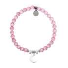 HELP by TJ Moon Cutout Charm with Pink Cats Eye Charity Bracelet