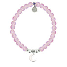 HELP by TJ Moon Cutout Charm with Pink Glass Shimmer Charity Bracelet