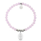 HELP by TJ Mother Mary Charm with Pink Crystal Charity Bracelet