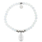 HELP by TJ Mother Mary Charm with White Crystal Charity Bracelet
