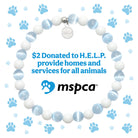 HELP by TJ MSPCA Charity Bracelet: Blue Selenite & White Jade Stacker