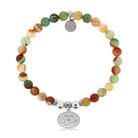 HELP by TJ Nurse Charm with Multi Agate Charity Bracelet