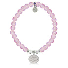 HELP by TJ Nurse Charm with Pink Glass Shimmer Charity Bracelet