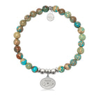 HELP by TJ Nurse Charm with Turquoise Jasper Charity Bracelet