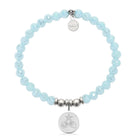 HELP by TJ Ocean Treasures Charm with Aqua Crystal Charity Bracelet