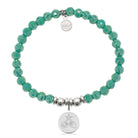 HELP by TJ Ocean Treasures Charm with Green Crystal Charity Bracelet