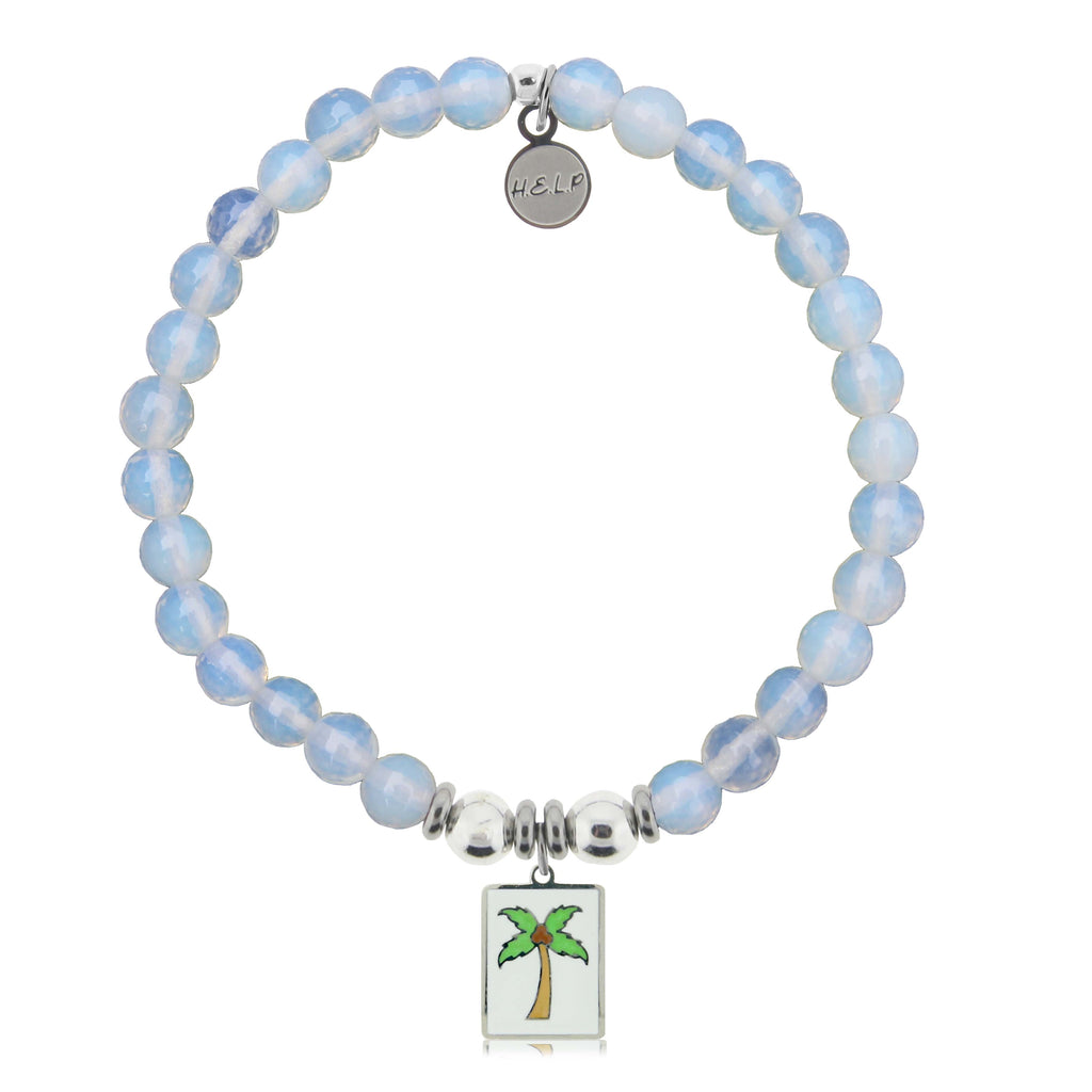 HELP by TJ Palm Tree Charm with Opalite Charity Bracelet