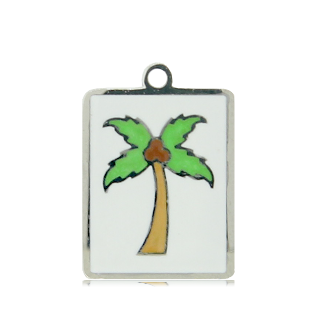 HELP by TJ Palm Tree Enamel Charm with Blue Opal Jade Charity Bracelet