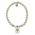 HELP by TJ Palm Tree Enamel Charm with Riverstone Charity Bracelet