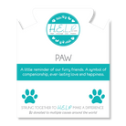 HELP by TJ Paw Print Charm with Aqua Cats Eye Charity Bracelet