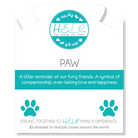 HELP by TJ Paw Print Charm with Cherry Jade Charity Bracelet
