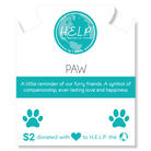 HELP by TJ Paw Print Charm with Holiday Jade Charity Bracelet