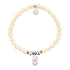 HELP by TJ Pineapple Cutout Charm with Natural Selenite Charity Bracelet