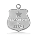 HELP by TJ Police Protect and Serve Charm with Grey Opalescent Charity Bracelet