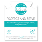 HELP by TJ Protect and Serve Charm with Opalite Charity Bracelet