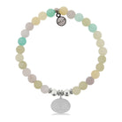 HELP by TJ Rainbow Charm with Green Yellow Jade Charity Bracelet