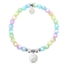 HELP by TJ Raised Yin Yang Charm with Multi Selenite Charity Bracelet