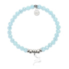 HELP by TJ Reindeer Charm with Aqua Crystal Charity Bracelet