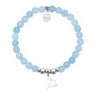 HELP by TJ Reindeer Charm with Light Blue Quartz Charity Bracelet